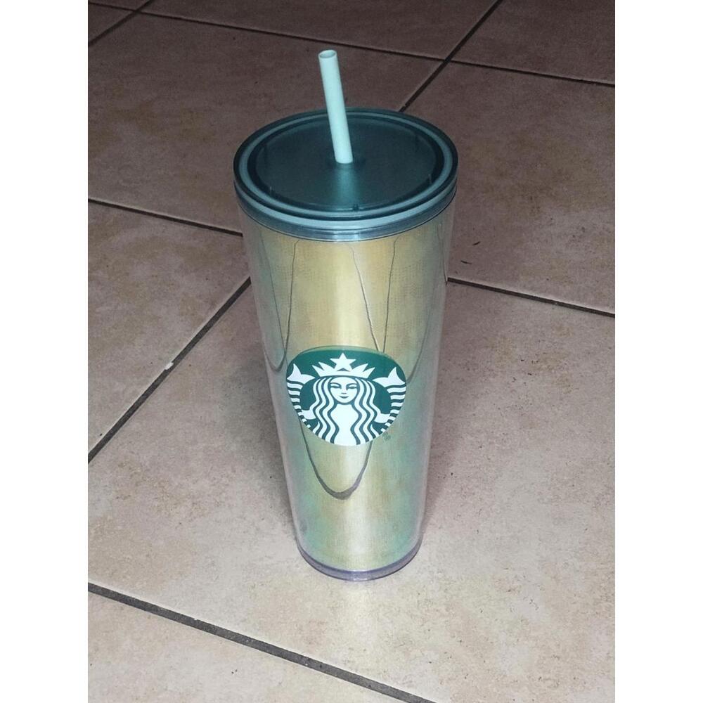 Starbucks Acrylic Iridescent Rainbow Siren Scales Cold Cup Mermaid Tumbler 24 oz